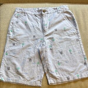 Youth Old Navy Palm & Surf Print Flat-Front Shorts